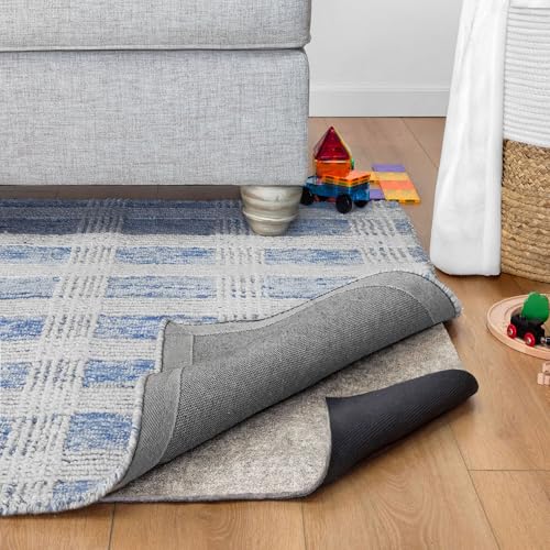 3'x5' Non-Slip Felt and Rubber Rug Pad - 1/2" Thick Premium Cushion