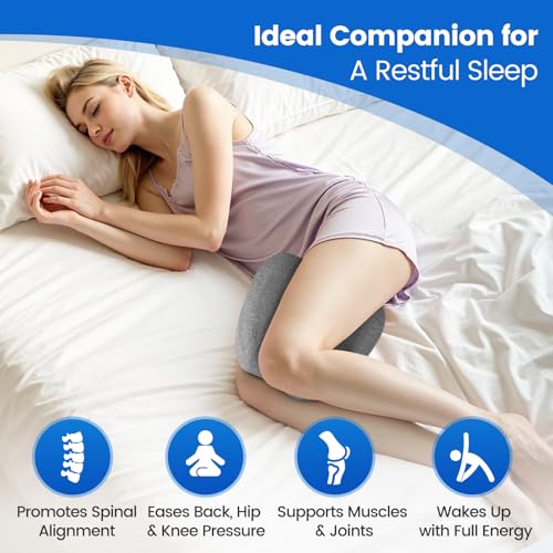 Ergonomic Knee Pillow for Side Sleepers - Memory Foam Support