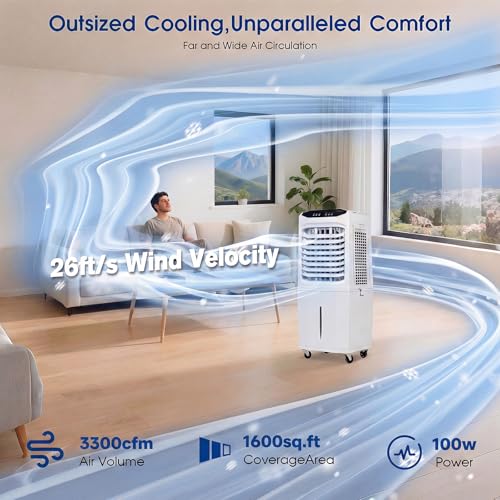 3-in-1 Evaporative Swamp Cooler 3500 CFM Portable Air Conditioner