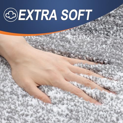 OLANLY Extra Soft Absorbent Microfiber Bath Mat 30x20 Grey Non-Slip