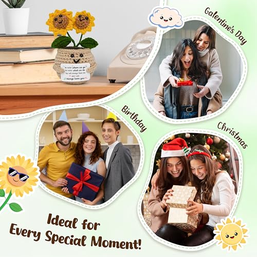 Handmade Crochet Sunflower Keepsake - Best Friend Gift for Home Decor