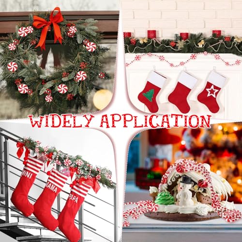 10ft Christmas Candy Cane Garland with Peppermint Accents - Holiday Decor