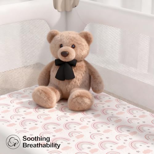 Fitted Bassinet Sheets 4-Pack - Soft Microfiber 32" x 16" (Pink)