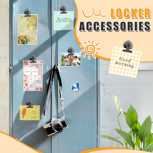 Heavy Duty Magnetic Clips (12 Pack) - Scratch-Safe Refrigerator Magnets, Black