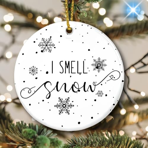 Musemory I Smell Snow Ornament - Girls Christmas Tree Holiday Decor