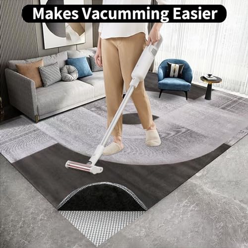Non-Slip Rug Pad 5x7 Ft, Thick Anti-Skid Carpet Gripper for Hard Floors