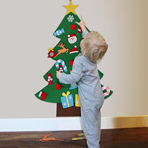 3ft DIY Felt Christmas Tree Set for Kids with 26 Detachable Ornaments
