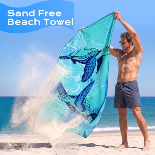 Oversized Microfiber Beach Towel, Extra Large Quick Dry Sandproof Travel Towel