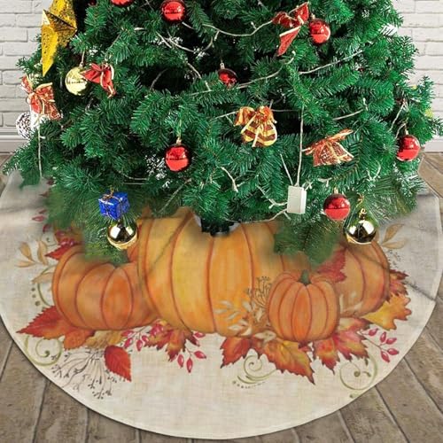 Fall Blessings 30" Christmas Tree Skirt Rustic Farmhouse Decor