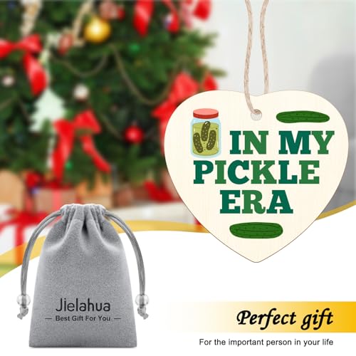 Funny Pickle Christmas Ornament - Wooden Pickle Lover Gift for Friends & Family