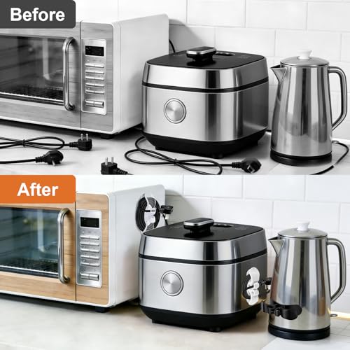 8-Pack Kitchen Appliance Cord Organizer, Adhesive Cable Wrap for Appliances