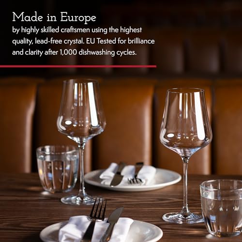 Universal Crystal Wine Glasses, 16 oz Set of 2, Dishwasher Safe