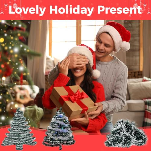 Awsoo Collapsible Window Christmas Tree with LED Lights & Ornaments