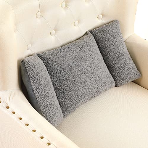 Fleece Lumbar Support Pillow for Car & Home - 3 Section Design