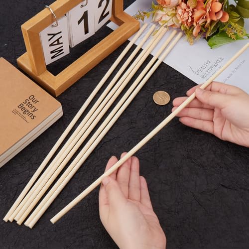16-Inch Bamboo Director Chair Replacement Sticks, 10-Pack Canvas Support Rods