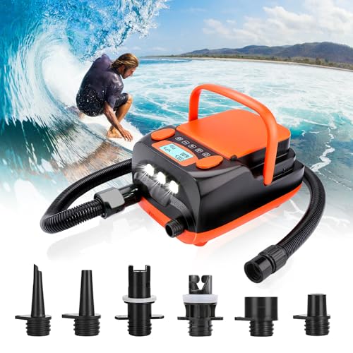 Portable Electric Air Pump 12V 16PSI for SUP & Inflatable Boats