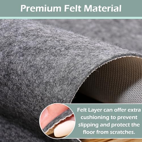 8x10ft Non-Slip Rug Pad, Waterproof Felt Carpet Mat for Hardwood Floors