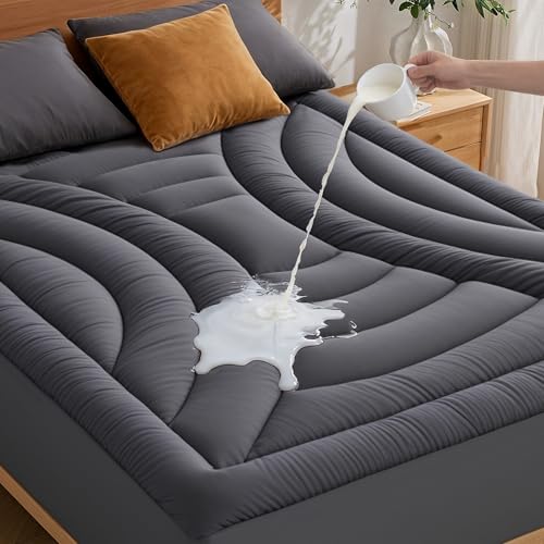 Queen Waterproof Mattress Pad with Deep Pocket - Noiseless Soft Protector