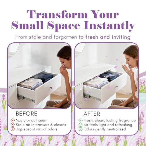 Lavender Scented Sachets for Drawers and Closets - 14 Pack Fragrance Bags