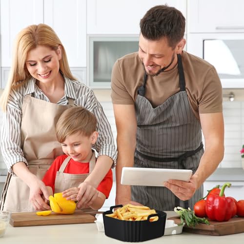 2-Pack Square Silicone Air Fryer Liners for 1-2.1QT Mini Air Fryers