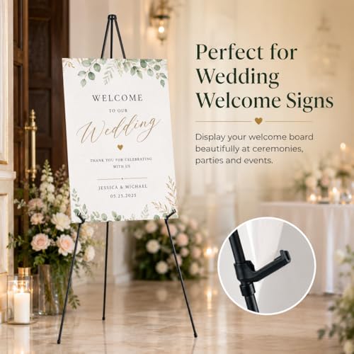 63-Inch Adjustable Metal Tripod Display Easel Stand with Carry Bag