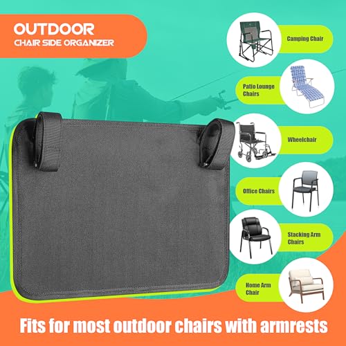 Universal Chair Side Organizer Bag for Beach, Camping, and Wheelchairs