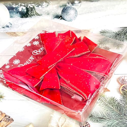 Seasons Stars SSDecor Jumbo Christmas Gift Bow - Red Velvet, 52in x 12in