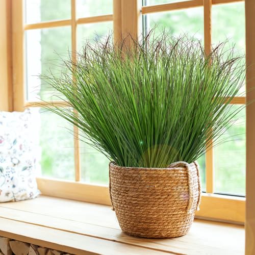 12-Piece Artificial Grass Plants, 19.7-Inch Faux Wheat Grass Stems for Decor