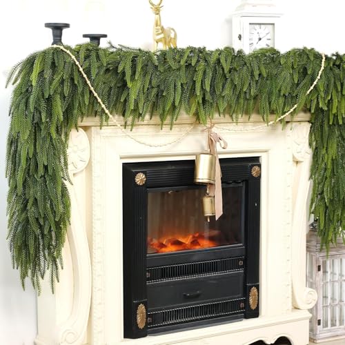 1Pcs 6ft Artificial Norfolk Pine Garland for Mantel - Fuller Realistic Home Decor