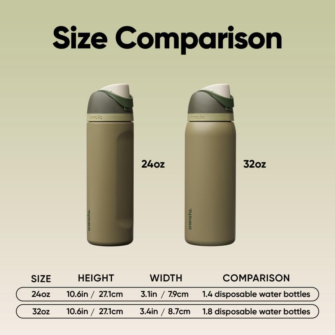 Owala FreeSip Insulated Stainless Steel Water Bottle - BPA-Free, 24 Oz, Perfect for Travel - Off Road