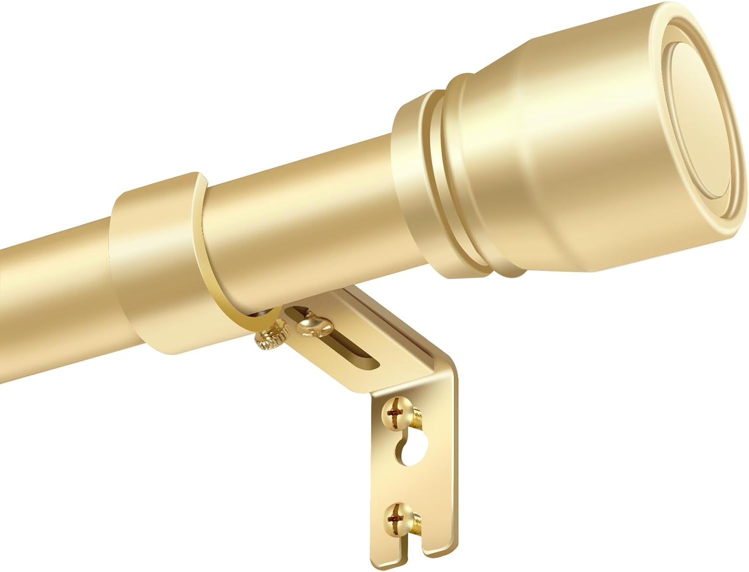 Skiennix Gold Curtain Rod - Heavy Duty Adjustable Telescopic Design | 30-60 Inch for Windows & Sliding Glass Doors