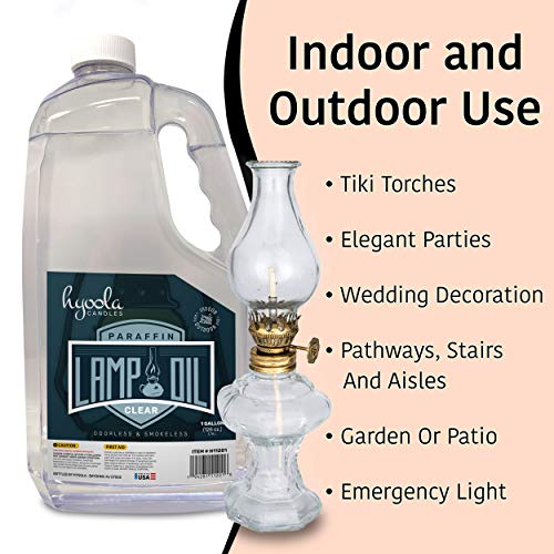 Clear Liquid Paraffin Lamp Oil - Smokeless Clean Burning Fuel, 1 Gallon (2 Pack)