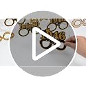 24Pcs 80th Birthday Paper Glasses - Black Gold Party Photo Booth Props