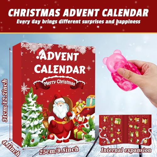 24-Day Squishy Advent Calendar - Fidget Toy Christmas Countdown Box