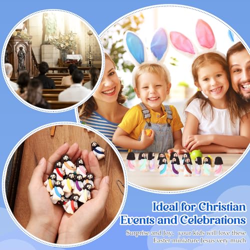25 Pcs Mini Rubber Jesus Figurines Religious Party Favors Sunday School Gifts