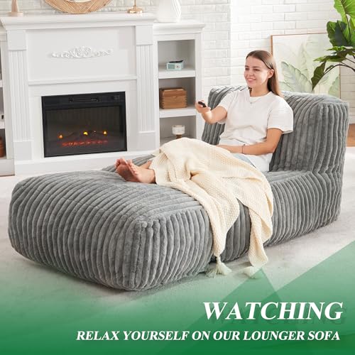 Oversized Bean Bag Chair Sofa for Adults - Ergonomic Floor Lounger