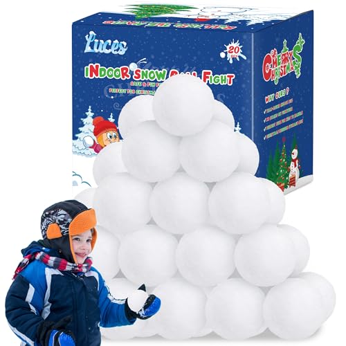 Indoor Snow Ball Fight Set - 20PCS Soft Non-Toxic Polyester Snow Balls