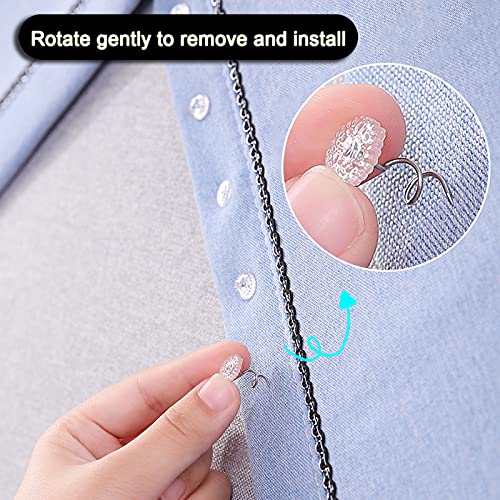 100 Pcs Bedskirt Pins - Clear Twist Upholstery Tacks for Slipcovers