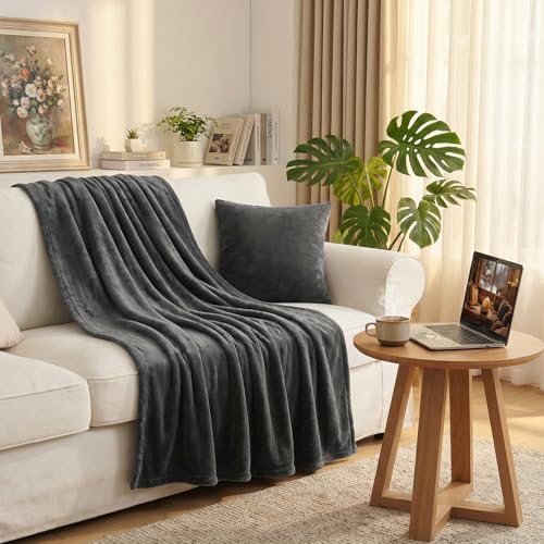 Electric Heated Throw Blanket, Soft Flannel, 6 Heat Levels, 50x60"