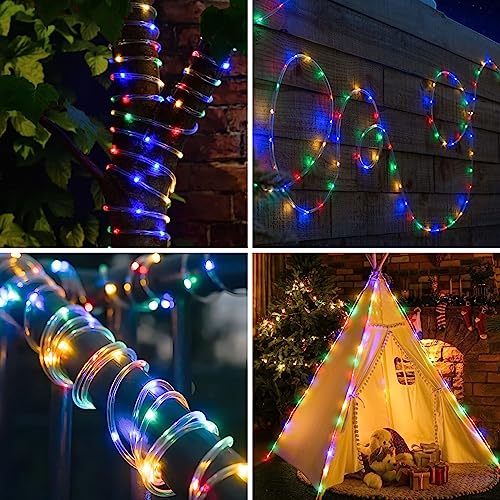 40ft Color Changing LED Rope Lights, Waterproof Outdoor String Lights