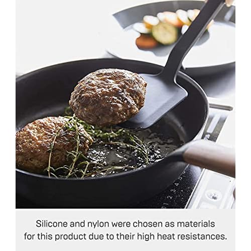 Yamazaki Home Tower Silicone Kitchen Utensils, Black - Spatula - Silicone