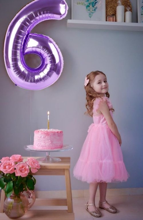 40 Inch Number 7 Balloon | Purple Birthday Decorations for Ages 7, 17, 27, 70 - Perfect for Engagements & Weddings