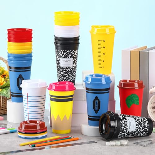 36 Pcs Elegant Teacher Appreciation Gift Cups Bulk, 16 oz Thank You Tumblers