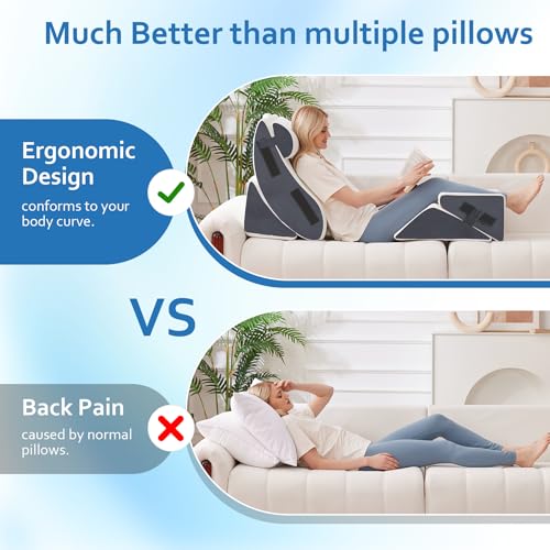 5-Piece Adjustable Wedge Pillow Set for Pain Relief