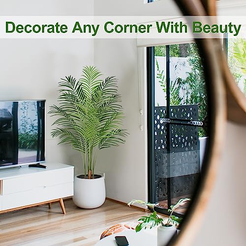 5ft Artificial Palm Tree - Realistic Faux Tropical Plant in Pot