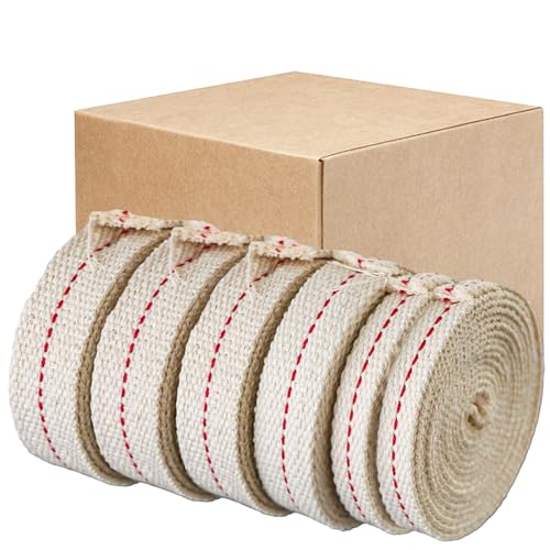 Cotton Oil Lamp Wicks - 39 Feet, 3 Sizes for Lanterns & Burners