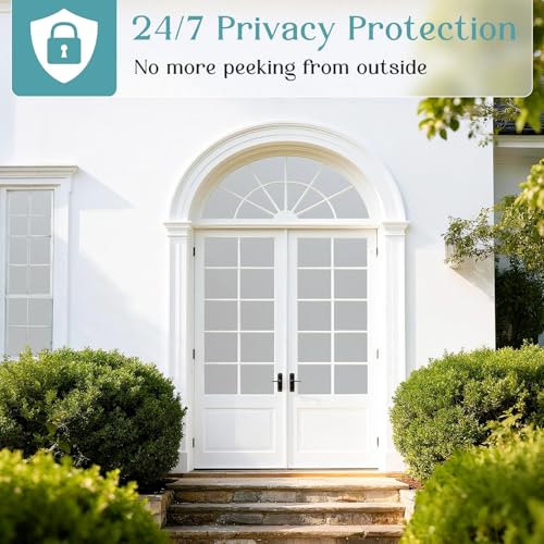 Frosted Window Privacy Film - Static Cling, UV Protection, 17.5" x 78.7"