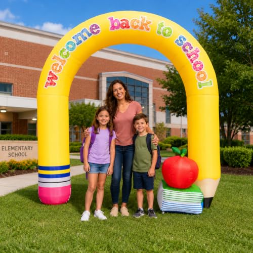 Welcome Back to School Inflatable Pencil Arch - 9Ft Outdoor Decorations with LED Lights - Welcome Back to School Yard Decor - Variation of THIS listing