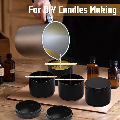 8oz Candle Tins - 24-Pack Metal Containers with Lids for DIY