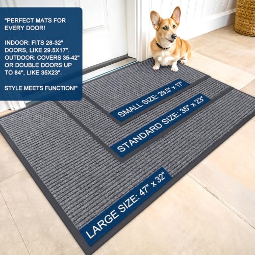 Heavy-Duty Waterproof Front Door Mat – Non-Slip Entryway Floor Mat, 29.5x17